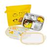Stainless Steel Plate Bag Lunch Box + Plain Lid, ABC, Plate Lunch Box + Bag + Plain Plate Lid, Popular Korean Parenting Items
