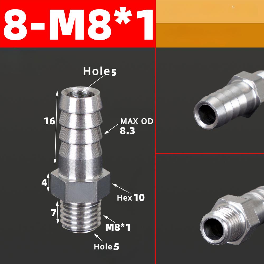 М3 М4 М5 М6 М8 М10 М12 М14 М16 Метрическая резьба Наружная к 3 4 5 6 8 10 12 мм Штуцер-бочонок для шланга Нержавеющая сталь 304 Фитинг для трубы Воздух Вода Газ