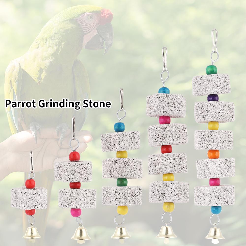 Pet Supplies Cage Ornament Bird Chew Toy Hanging Block Parrot Grinding Stone Chewing Mineral