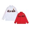 Mens Vintage American Style Zip-Up Sweatshirt Stand Collar Embroidered Loose Fit Casual Sportswear