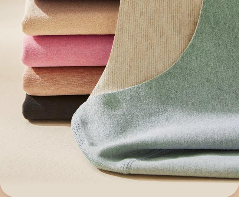 Women's Wool Silk Thermal Underwear Set - Seamless, Thickened, and Comfortable for Autumn/Winter (Top and Bottom).