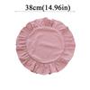 Simple Solid Color Ruffled Placemats Round Cotton Cloth Napkins Afternoon Tea Placemat for Wedding Decoration Table Decor