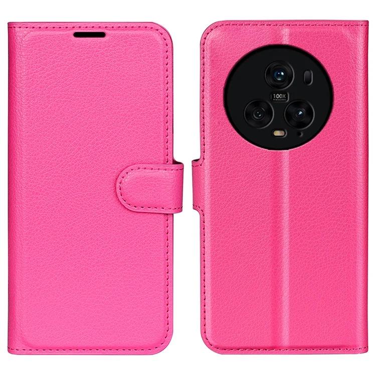 Чехол-подставка для Honor Magic5 Pro Litchi Texture PU Leather Phone Case Flip Cover