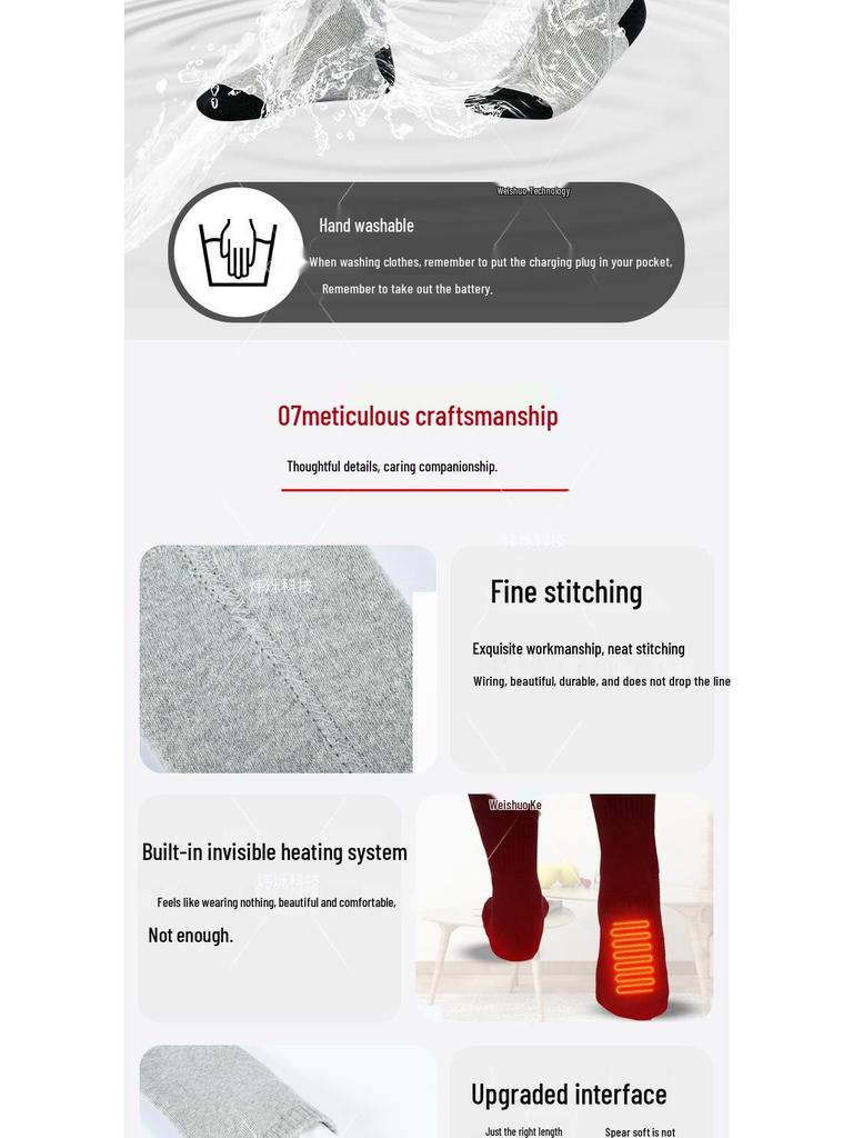 Эксклюзивные зимние носки с подогревом для мужчин и женщин - Теплые, для занятий спортом на открытом воздухе, катания на лыжах, холодостойкие