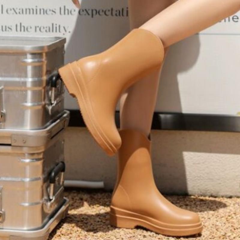 New ArrivalS Open Run Women S Minimal Rain bootS Mid caSual 4colorS