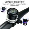 Electric Bike Bell with Compass RGB Light USB Rechargeable MTB Road Mountain