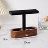 Space-saving Wooden Jewelry Organizer T-bar Design Watch Display Stand  Home Use