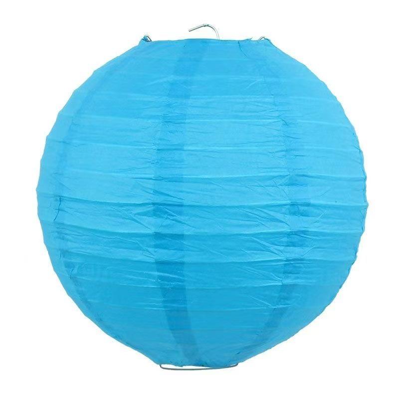 Однотонные круглые бумажные фонарики для украшения свадебного зала