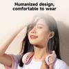 Portable Rechargeable Bladeless Neck Hanging Fan 3-gear Adjustable Wind 360degrees  Wind Output LED
