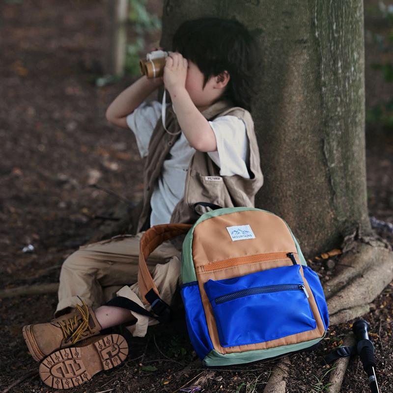 Детский нейлоновый школьный рюкзак с цветными блоками для детского сада и для путешествий