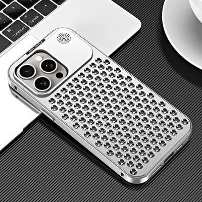 Роскошный металлический чехол для телефона с рассеиванием тепла для iPhone 16 15 14 13 12 Pro Max Plus, съемный алюминиевый охлаждающий чехол с ароматом