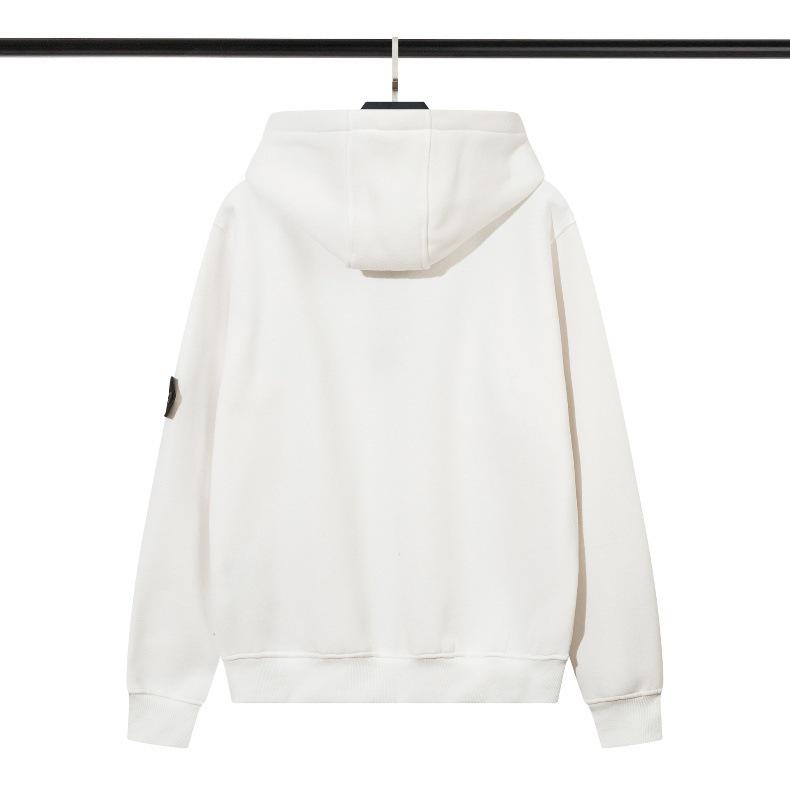 Толстовка с капюшоном American Autumn/Winter Stone Badge - Plus Velvet Hooded Sweater для пар