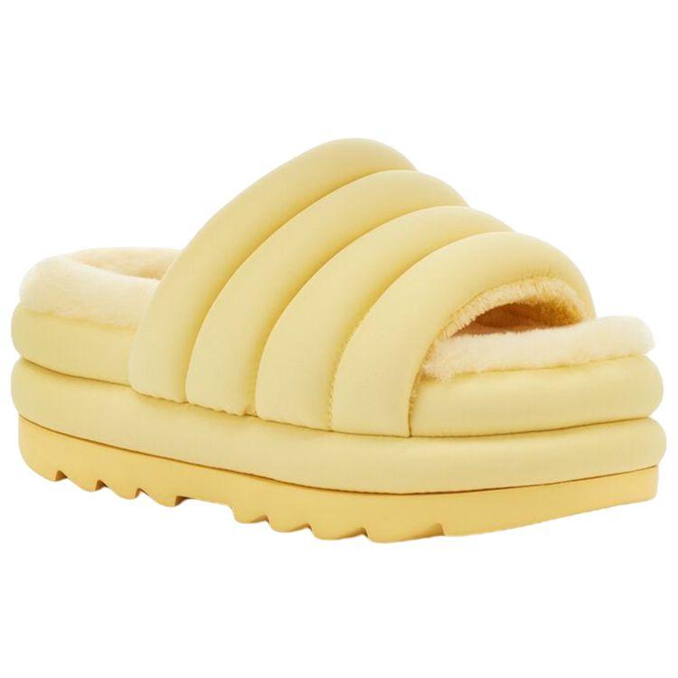 UGG Maxi Slide Удобные модные сандалии на толстой подошве Женские сандалии Желтые 1126377-BPDD