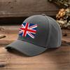 Uk Flag Print Adjustable Baseball Cap For Men Women Duckbill Sun Hat For Daily Outings Camping Commuting