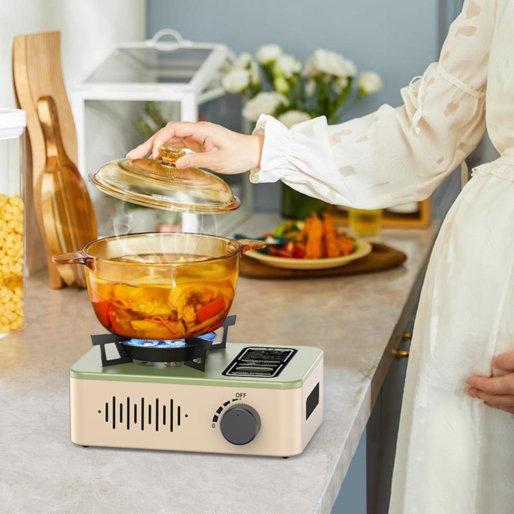 Портативная 3-конфорочная газовая плита для кемпинга, компактная складная уличная плита для барбекю и кемпинга