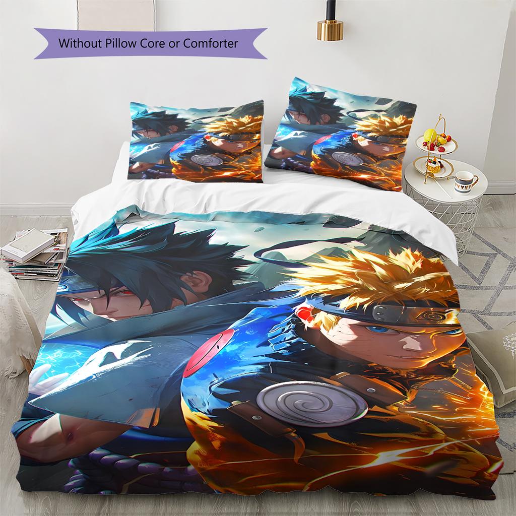 Мультяшный Узор Комплект Постельного Белья Одеяло Пододеяльник Наволочка Домашний Декор Подарок на День Рождения (1 пододеяльник + 2 наволочки, без наполнителя)