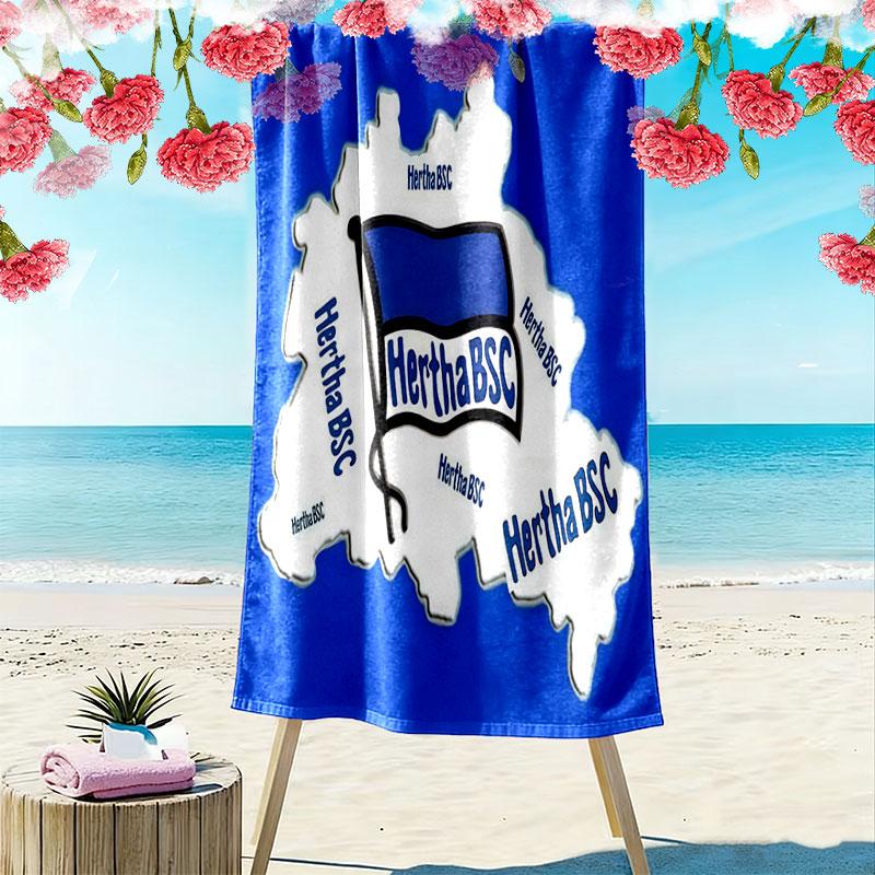 Hertha Heroes Print Beach Towel, Large Soft Quick Dry Towel for Beach Camping Swimming