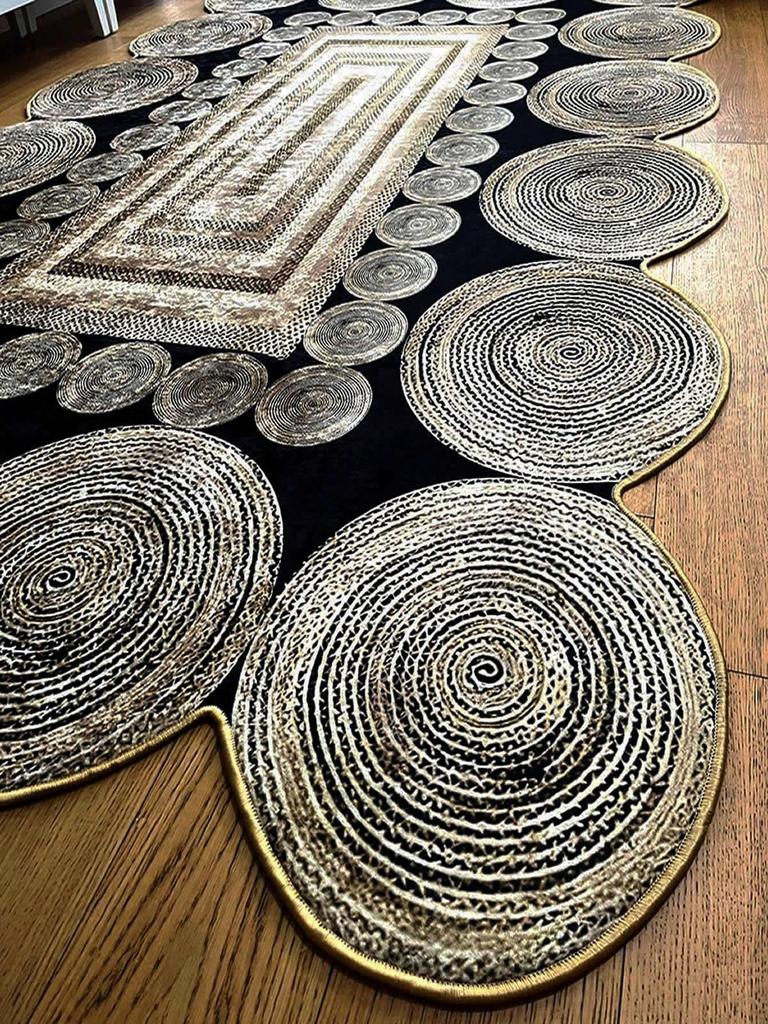 EPeddler Home Современный узор Цифровая печать Нескользящая кожаная основа Новое поколение Ковер для гостиной, кухни, столовой и напольный коврик