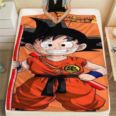Фланелевое одеяло с принтом персонажей Dragon Ball, Высококачественное, Удобное для всех сезонов, Декор для дома, Тепло и уют, Идеально для рождественских подарков
