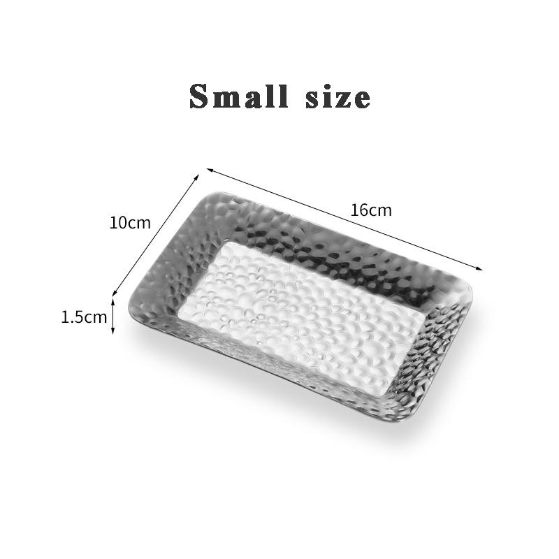 Stainless Steel Tray Buffet Presentation Tray Metal Food Serving Plate Dessert Cake Pizza Pan Home Dishes Storage Organizer