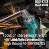 Deyi 40V Cordless Brushless Angle Grinder CN plug (adapter included)