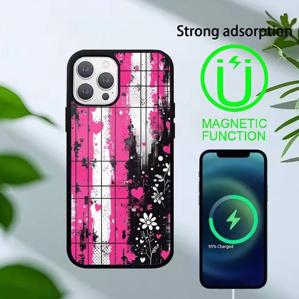 Чехол для телефона Y2k J-INS с граффити для iPhone 14, 16, 15, 13, 17, 12, Plus, Pro, Max, магнитный для MagSafe, матовый чехол
