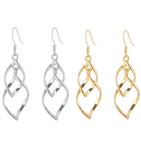 Женские серьги с линейным вихрем, женский яркий блеск