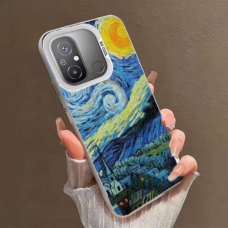 Ударопрочный чехол для телефона Xiaomi Poco X7 X6 X5 X3 Pro F7 Ultra M8 Redmi 15C 15 14C 13C 12C 10C с эстетикой масляной живописи Ван Гога