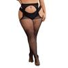 Women Lace Sheer Sexy Black Fishnets Pantyhose Thighs Plus Size Knee Thigh High Stockings Lingerie Panty Socks 5XXXXL