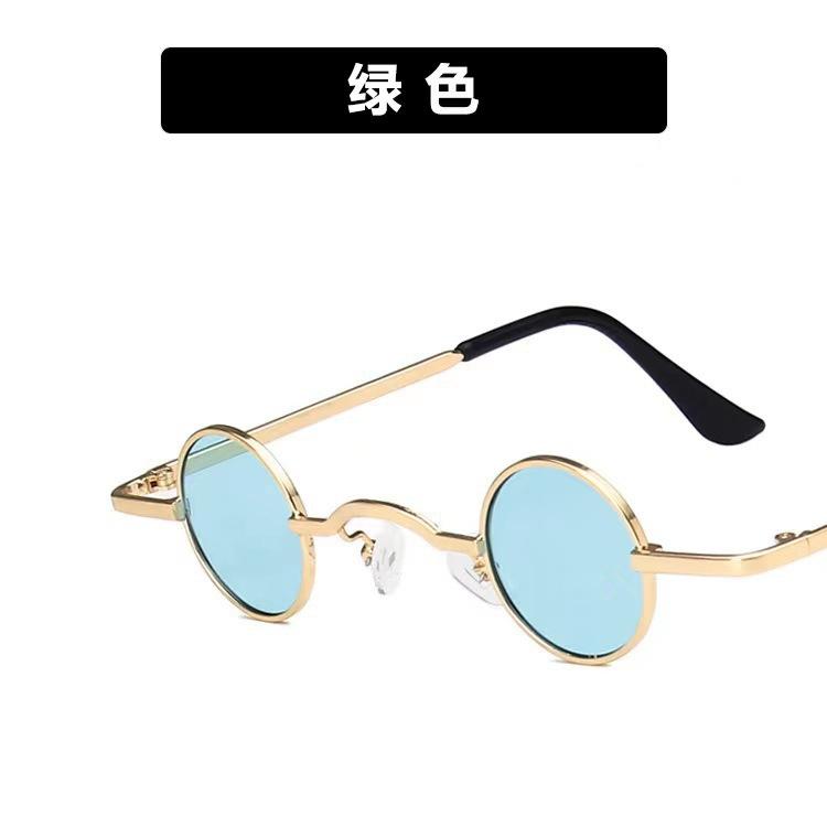 Круглые солнцезащитные очки в стиле панк в стиле ретро для мужчин и женщин, ультра маленькая оправа, модные солнцезащитные очки в стиле хип-хоп