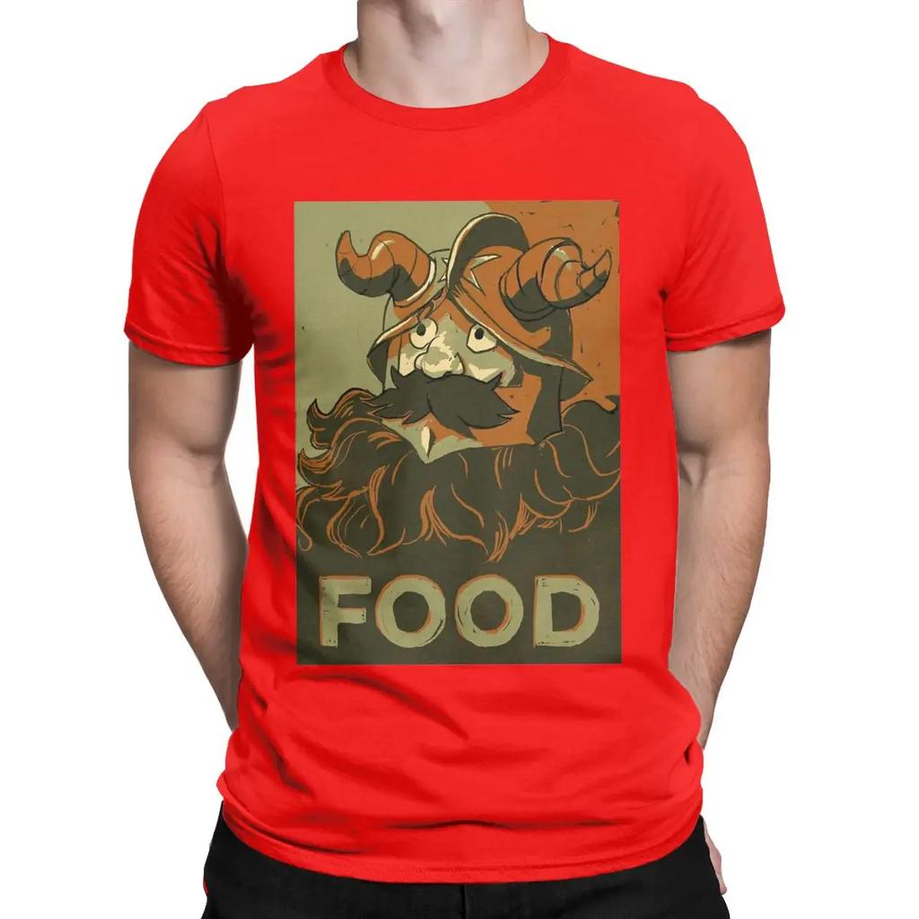 Men's Senshi For Food Delicious In Dungeon T Shirts Manga Pure Cotton Clothes Casual Short Sleeve Crew Neck Tees Printed T-Shirt