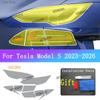 Для Tesla Model S -2026 Автомобильная передняя задняя фара TPU Прозрачная бронированная защитная пленка Фара Черная Задняя Фара Золотые Защитные Пленки