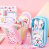 Transparent Pencil Case Large Capacity Pencil Storage Bag For School Students, Bunny Bear Stationery Box
