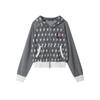 HeyHenry American Vintage Star Zip Up Hoodie Cropped Loose Fit Streetwear Jacket