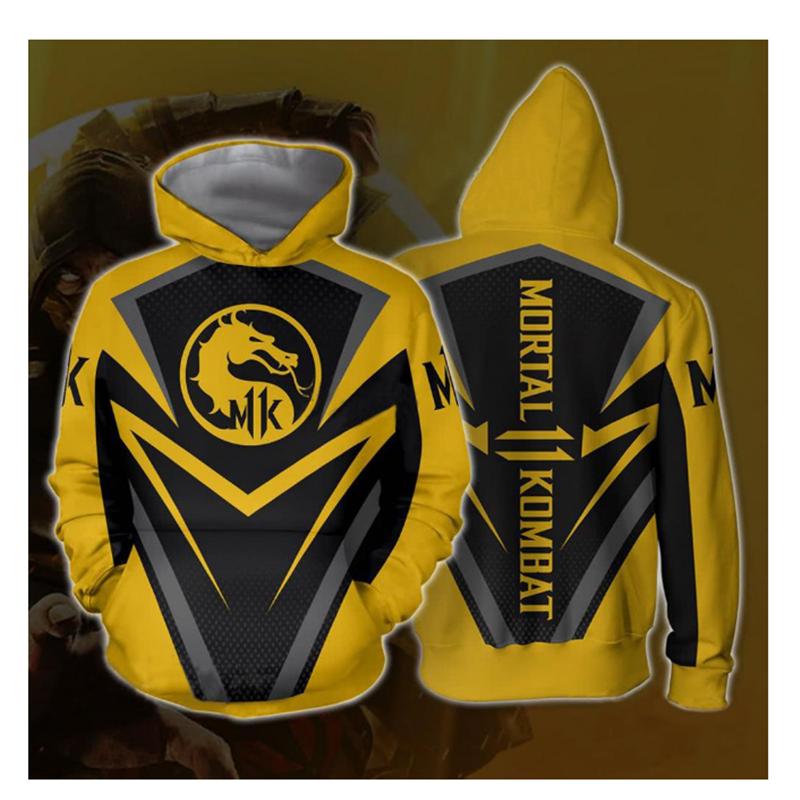 Костюм для косплея Скорпиона Мужской Женский Худи Толстовка Худи Mortal Kombat