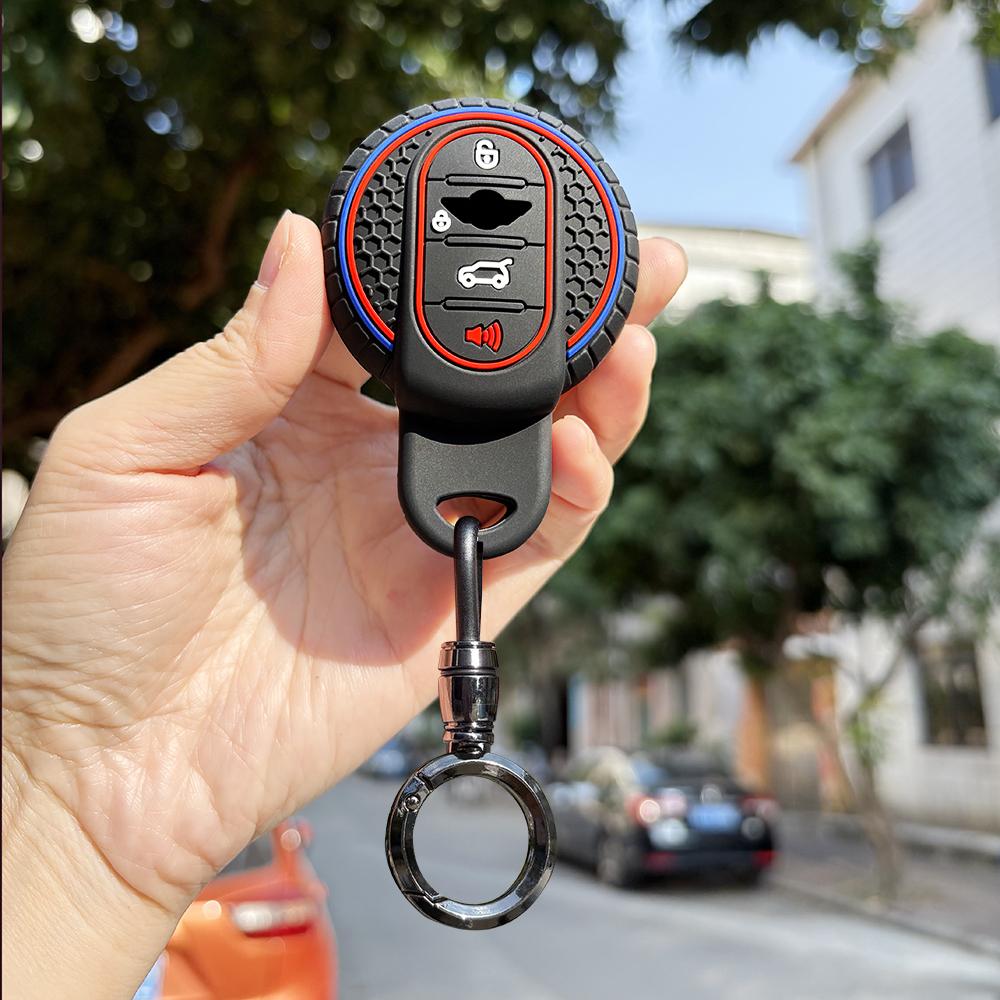 Держатель Защитный Аксессуары для Салона Для Bmw Mini R56 Cooper Mini Clubman 3/4 Кнопки Брелок Силиконовый Чехол Чехол для Ключа