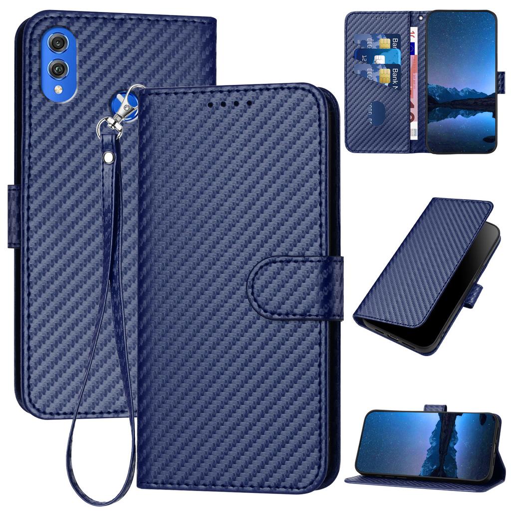 Imitating Carbon Fiber Patterns, PU Leather Wallet Card Bag Phone Case For Huaiwei P20,P30,P40,P50,Honor 50,Honor 60,Honor 70,Honor 90,X6,X7,X8...