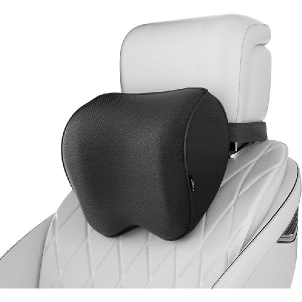 Crofy 2 Pack Car Neck Pillow, Softness Car Headrest Pillow For Driving With Adjustable Strap, 100% Memory Foam And Breathable Removable Cover,