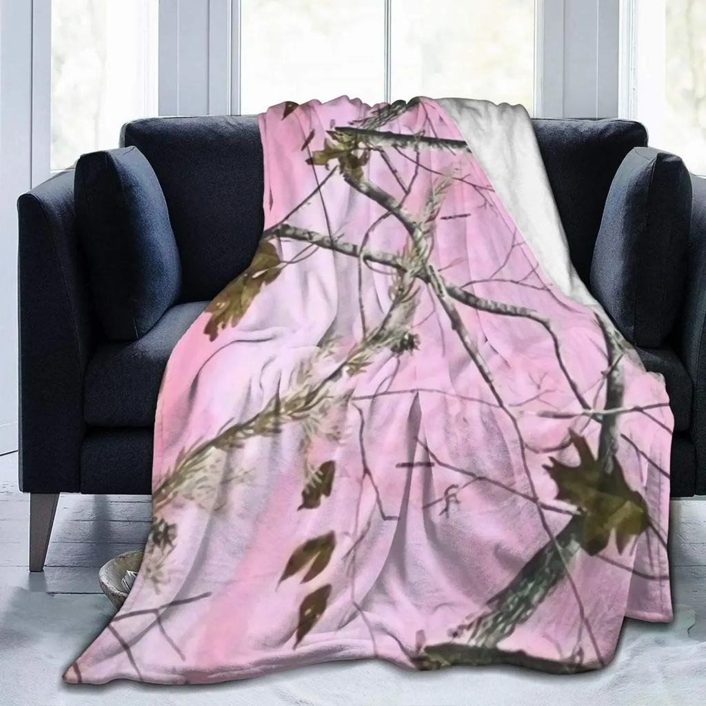 Real Tree Camouflage Camo Blanket Flannel All Season Military Popular Warm Throw Blankets for Bed Couch Bedding Throws King Size