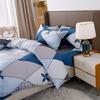 Синий полосатый клетчатый комплект пододеяльников современный геометрический пододеяльник с наволочками комплект постельного белья 3 шт для детей декор комнаты для мальчиков