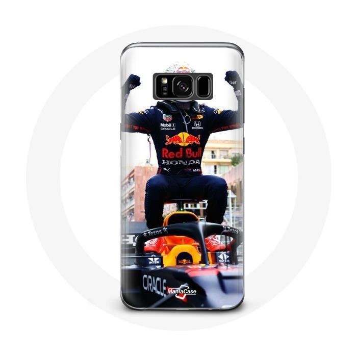 Чехол для Samsung Galaxy S8 plus Formula 1 Max Verstappen F1, гонщик черный красный и желтый