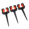 3PCS Black Hose Guide Stake ABS Water Pipe Positioning Holder Roller  Plant Area Watering