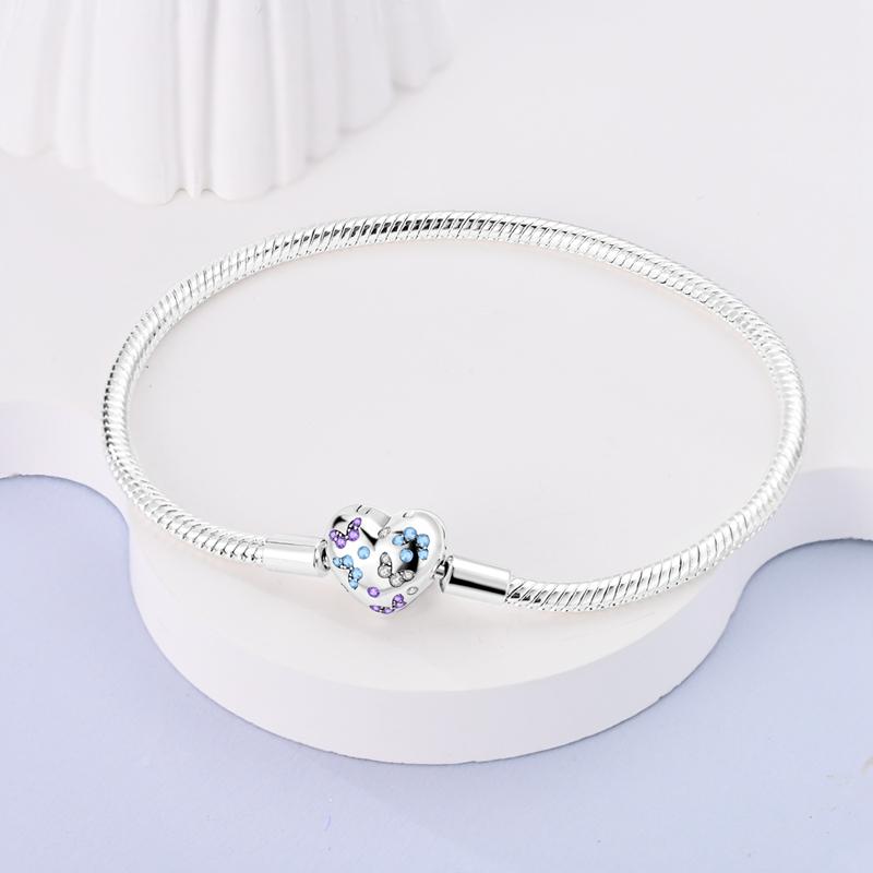 Bracelets copper Authentic 1720CM Compatible With Do It Yourself Charm Bead Charms Star Shape Moon Sun Four Leaf Shamrock Green Zircon Bracelets Jewe