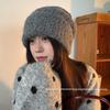 Japanese Style Wool Knit Hat: Versatile, Warm, Ear-Protecting Slouchy Cap for Women with Larger Head Circumference