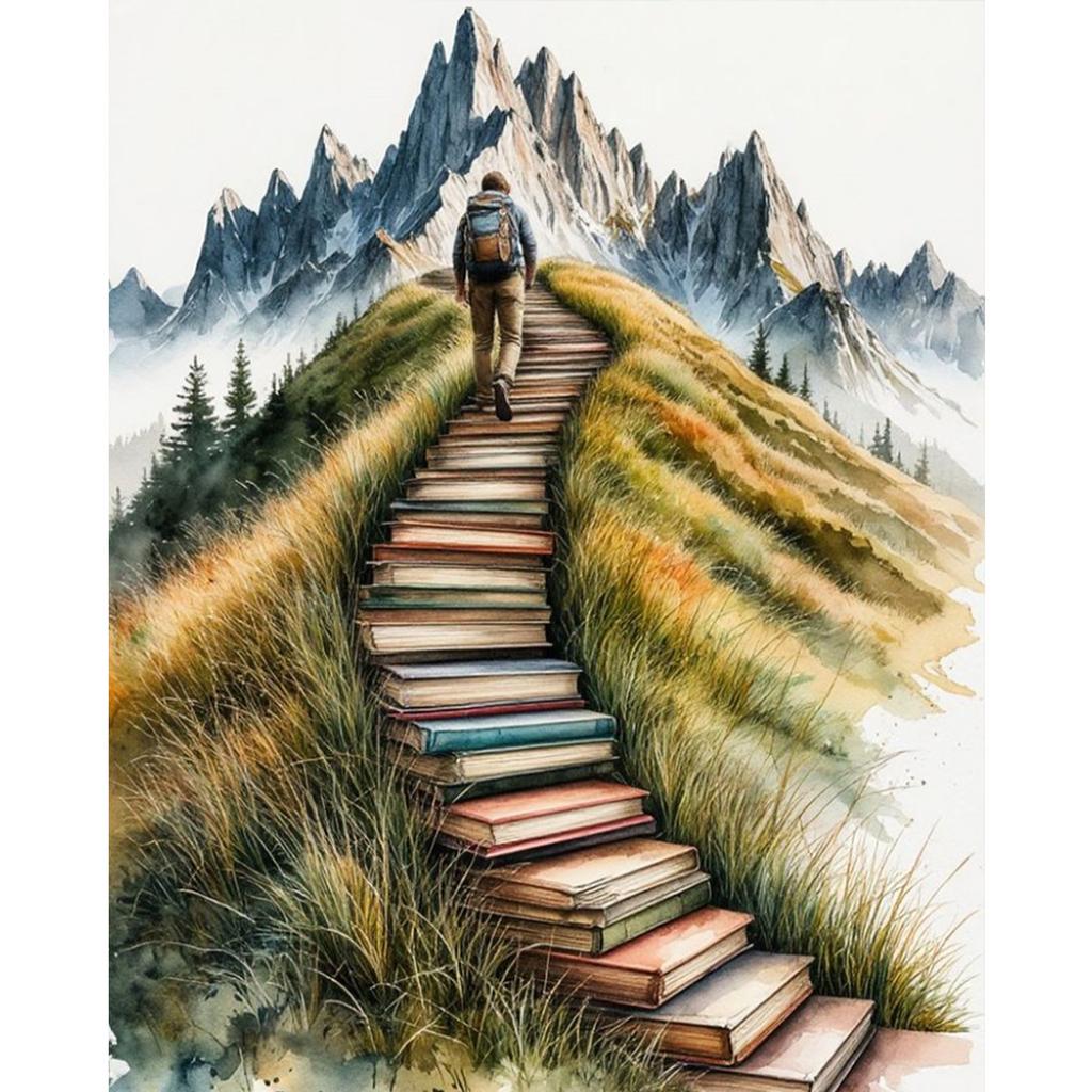 Стопка книг Полный 11CT 3 нити DIY Штампованные наборы для вышивания крестом 40*50 см/40*70 см Напечатанные наборы для вышивания крестом для взрослых Декор для дома