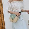 Летняя соломенная сумка женская сумка через плечо с шестигранной цепочкой, ручная работа, плетеная сумка через плечо, модная сумка-мессенджер с кисточками