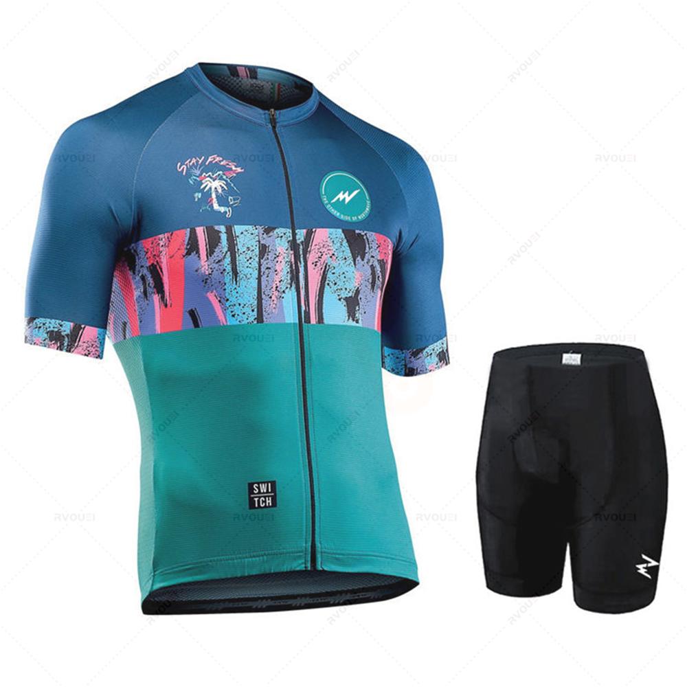 Morvelo Команда Лето Велосипеды Комплект Дышащая Велосипедная Одежда MTB Форма Мужская Короткий Рукав Джерси Велосипедная Майка Одежда Для Велоспорта