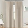 PANDA INTERIOR Curtains, Set of 2, Soundproof, Blackout, Thermal Insulation, Energy-Saving, Thick, Stylish, 100cm Wide, with Adjustable Hooks, Washabl