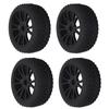4Pcs RC Rubber Tires 12 Holes Perfect Grip Force Cushioning RC Wheel Rim Tires for 1/8 RC C