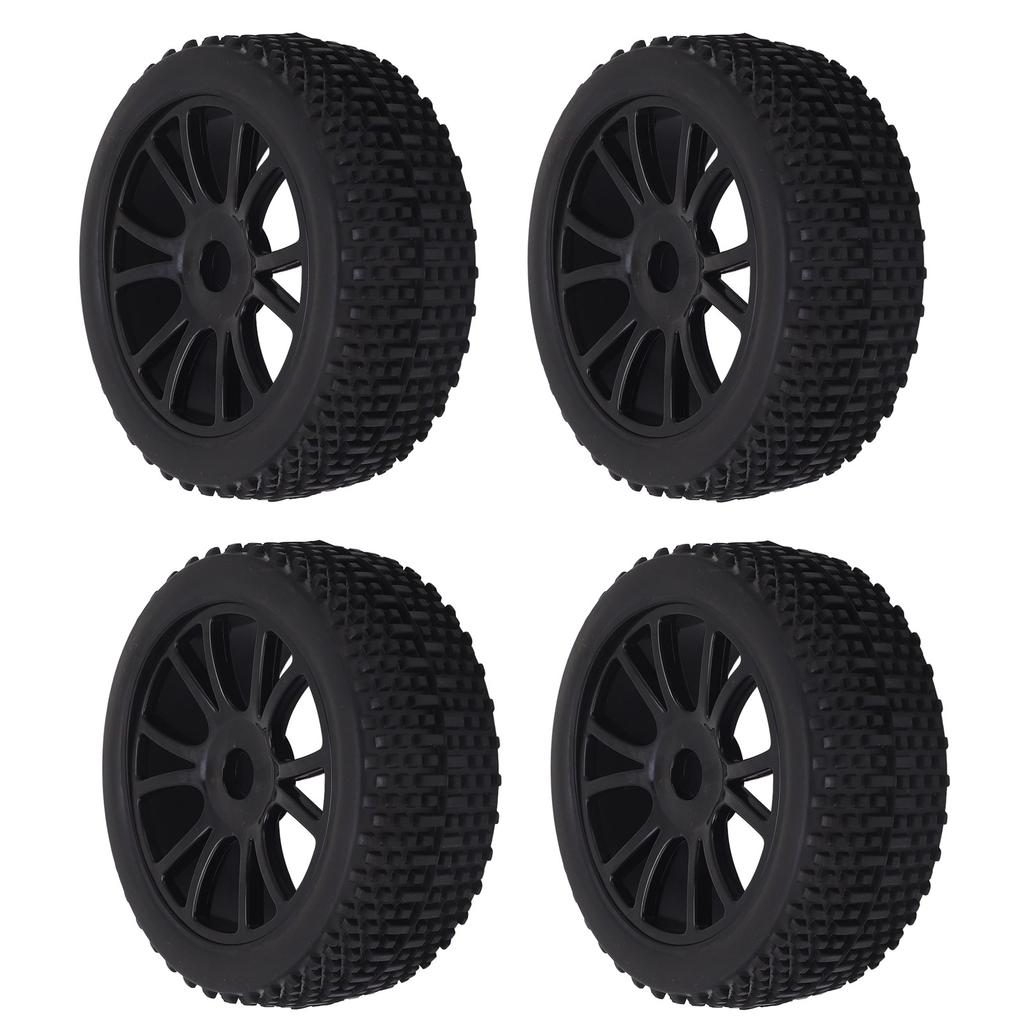 4Pcs RC Rubber Tires 12 Holes Perfect Grip Force Cushioning RC Wheel Rim Tires for 1/8 RC C